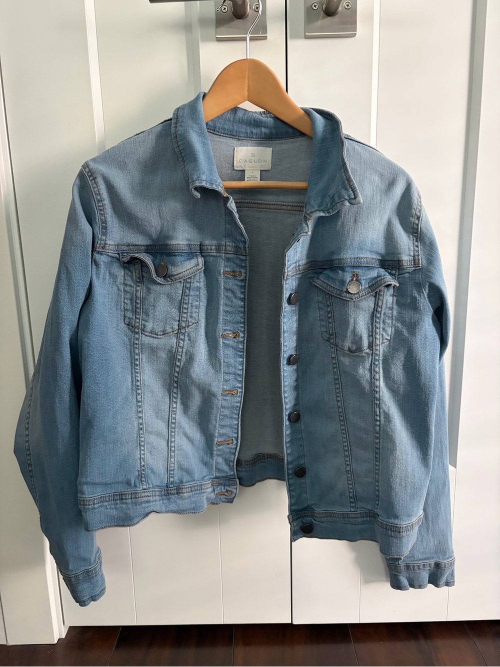 Caslon Light Wash Relaxed Fit Denim Jacket - Light Blue - Picture 2 of 4